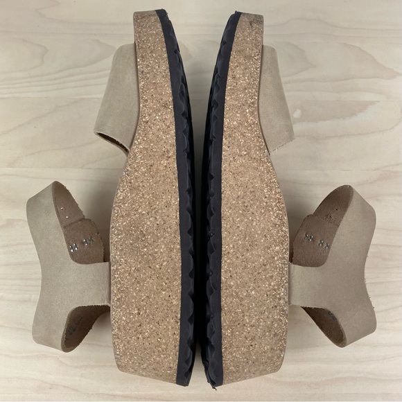 Birkenstock Papillio Women’s Size 37 / 6.0 Glenda Light Tan Leather Sandals - Picture 7 of 12